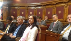 16 October 2015 MP Sabina Dazdarevic at the 27th regular session of the Francophonie Parliamentary Assembly in Jersey
